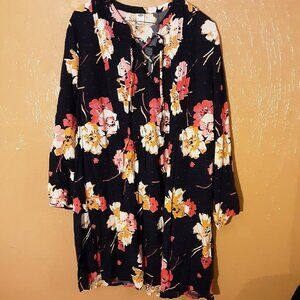 OLD NAVY WOMENS FLORAL BLOUSE SIZE LARGE